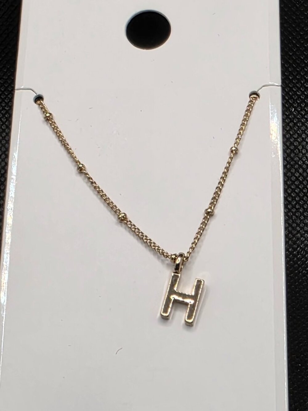 GAP Gold Tone Initial “H” Necklace